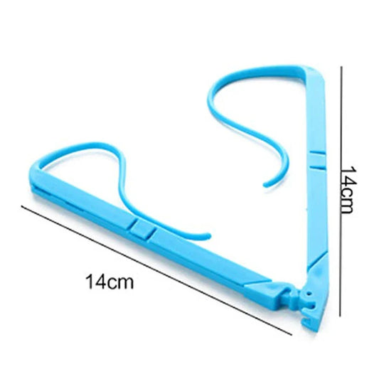 Creative Foldable Blue/Pink Plastic Book Page Stand – Anti-Autoturn Bookmark Clip
